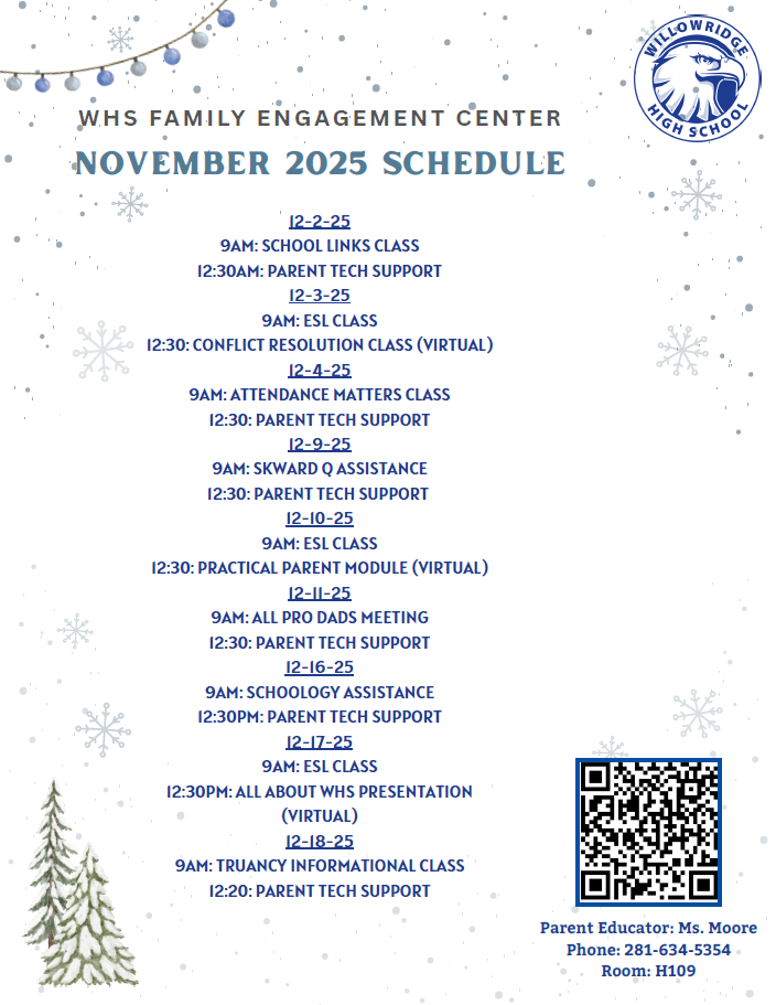  Click on the link to view the December 2025 Family Engagement Calendar